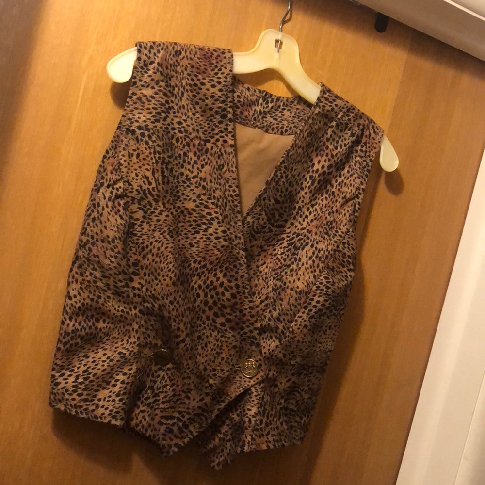 Cheetah print vest